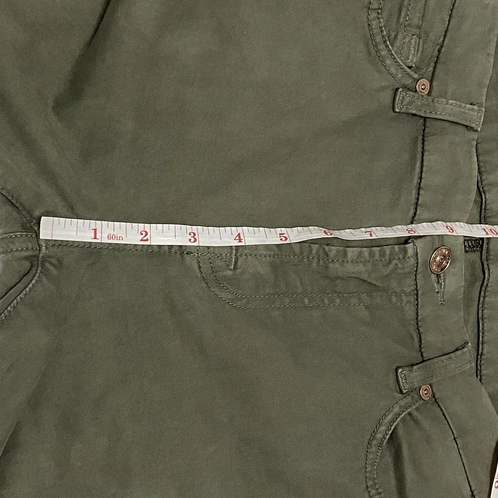 7 For All Mankind Women's Olive Green Skinny Jeans 28 Stretch Capsule Neutral